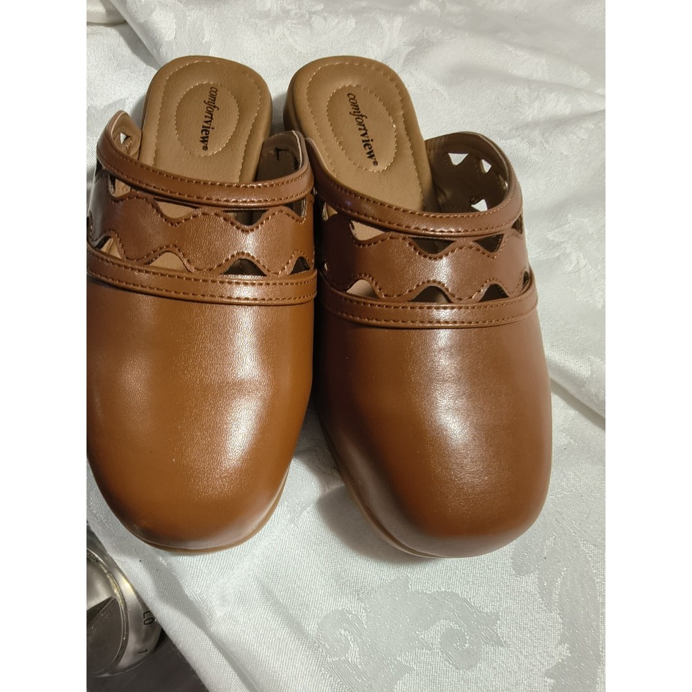Comfortview Women's 9.5 WW The Mckenna Slip On Mule NEW No Box Comfort Slide On